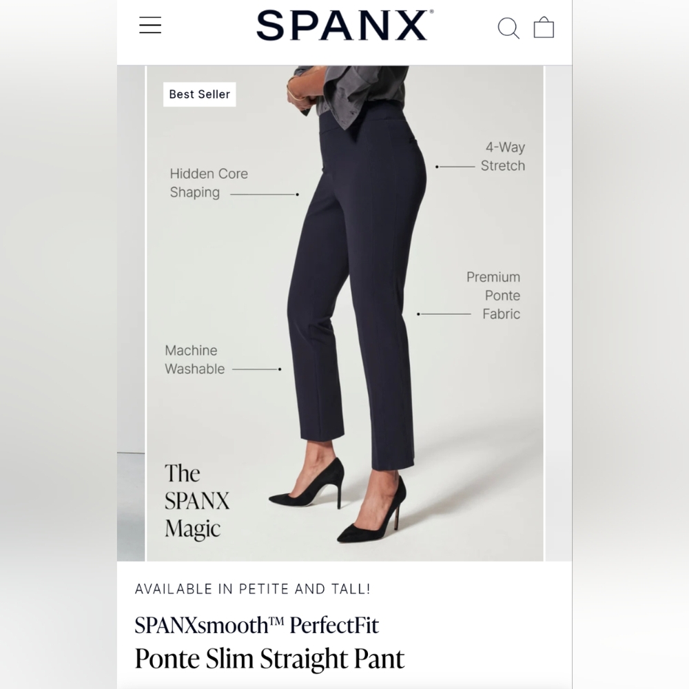 👖 NEW! SPANX Ponte Slim Straight Pant 👖